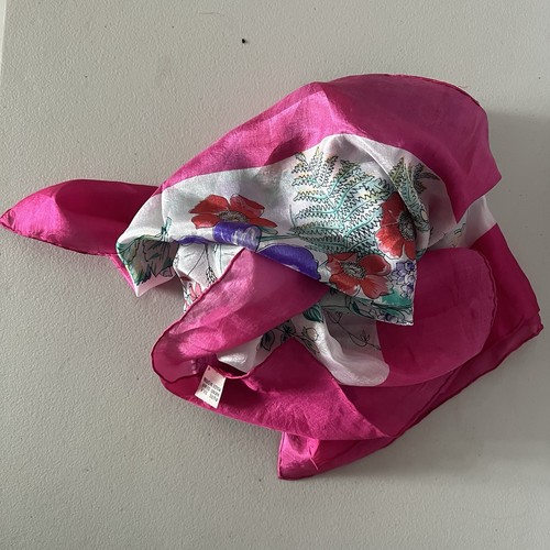 Vintage pure silk scarf large - pure,