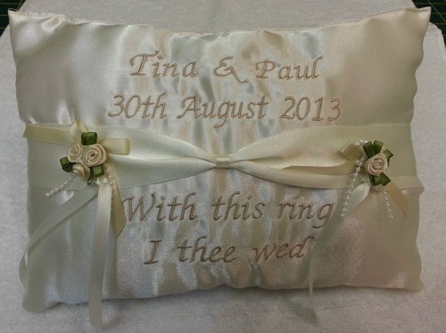 Personalised ring cushion - ,
