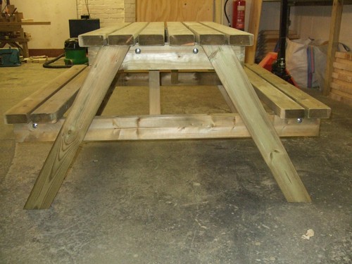 Seat wooden picnic - seat, table