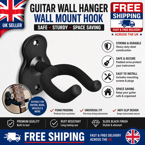Guitar hanger wall mount - guitar,