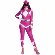 Pink Ranger Power Rangers Superhero Movie Book Week Adult Womens Costume S