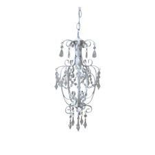White French Chandelier Ceiling Light Electric - Shabby Chic Distressed 60w E14