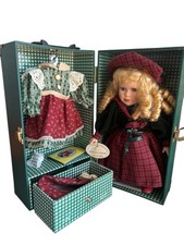 Rare - Porcelain Doll With Trunk “The Knightsbridge Collection”