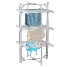 3 Tier Heated Clothes Dryer Airer & Economic Washing Stores Flat 24 Rails