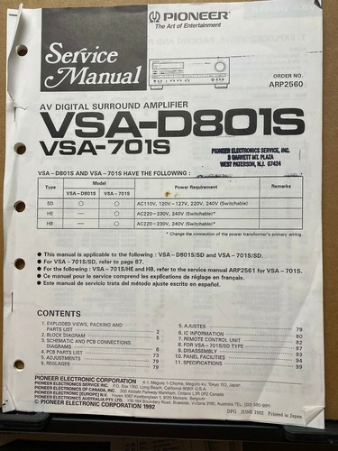 Service manual for the - service,