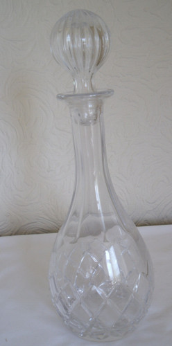 Vintage decanter tall - vintage, cut