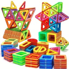 100Pcs Magnetic Building Tiles