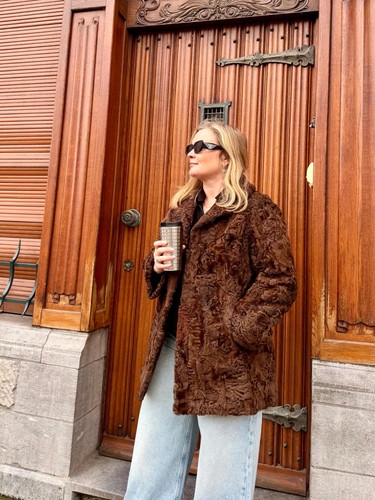 Luxury vintage brown karakul - vintage,