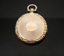 Antique 19thC Gold & Gold Cased Large Round LocketPendant
