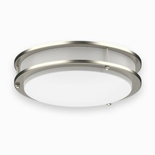 LED Ceiling Light 4000K Flush Mount Fixture Dimmable Double Ring 10"/12"/14"