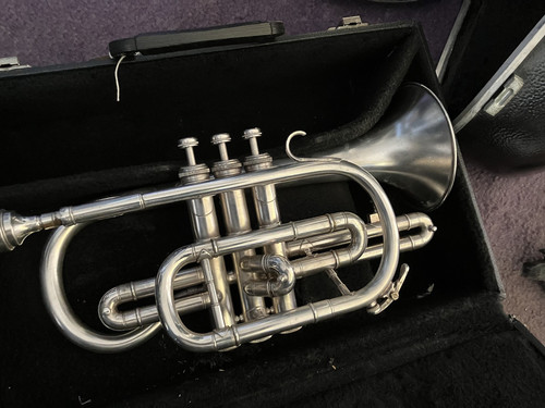 Cornet silver plated boosey - cornet, &
