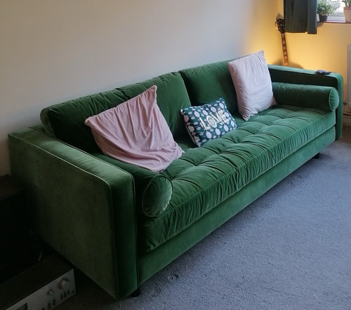 Made com green velvet seater - made.com,