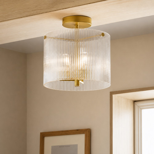 Habitat ribbed glass flush - habitat,
