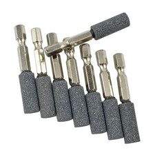 8 Pcs 10mm Cylinder Shape Grinding Stones 1/4 Inch Hex Shank for Rotary Tools
