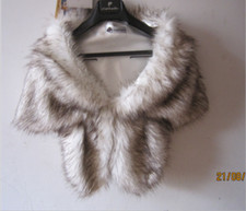 Fashion Elegant Bridal Wedding Fur Long Shawl Stole Fomal Women Wrap Shrug Scarf