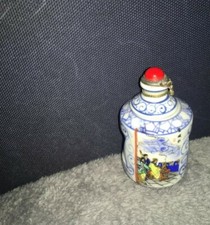 Porcelain Snuff Bottle Erotic Scenes Vintage Revolving Center