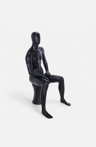 Male seated mannequin egg - seated,