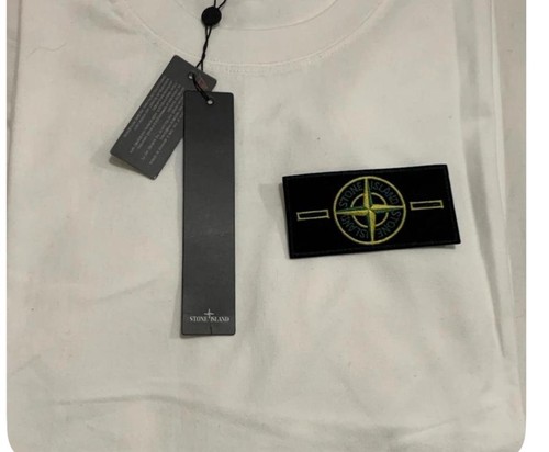 Mens white stone island t - xl,