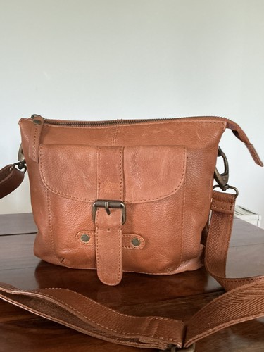 Fat face tan leather crossbody - tan,