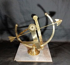 Large Brass Armillary Sundial Garden Timepiece