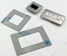 SGS Switch & Plug SOCKET SURROUND Brushed or Polished Stainless Steel Beautiful 