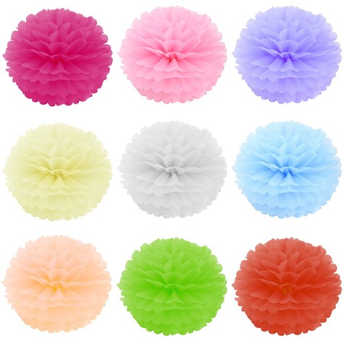 Tissue paper pom poms sheets - poms,