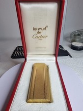 Cartier gold Plated rollagas Lighter Wiht Original Box