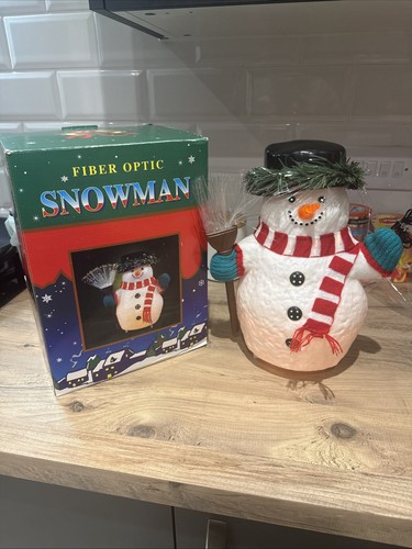 Fiber optic snowman vintage - fiber,