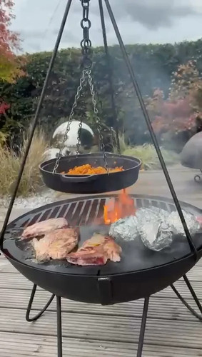 Bespoke fire grill bowl - , open