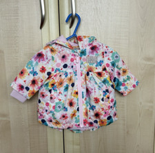Ted Baker Girls Casual Full Zip Newborn Floral Coat Jacket Baby Size 0-1 Months