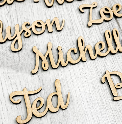 Personalised mdf wooden name - wooden,