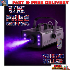 1200W Smoke Fog Machine Stage Lighting RGB LED Effect DJ Disco Party Show Remote