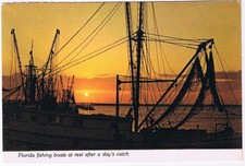 Postcard Florida Fishing Boats
