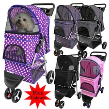 Pet Stroller Dog Cat Puppy Pram Pushchair Travel Cart Jogging Buggy Carrier