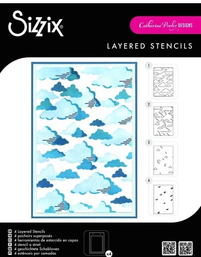 Sizzix layered stencils 4pk - stencils,