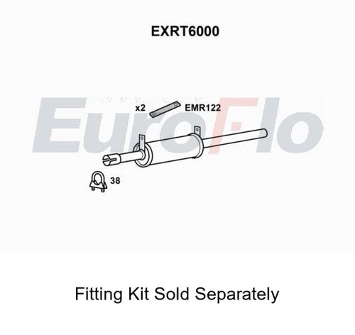 Rear muffler silencer insert - rear,