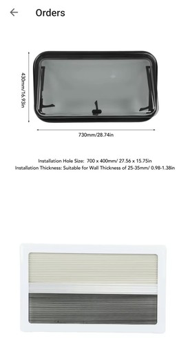 Campervan window hinged - campervan,
