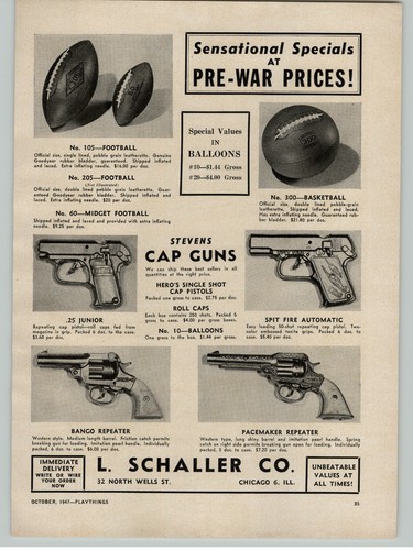 1947 paper stevens toy - 1947, ad
