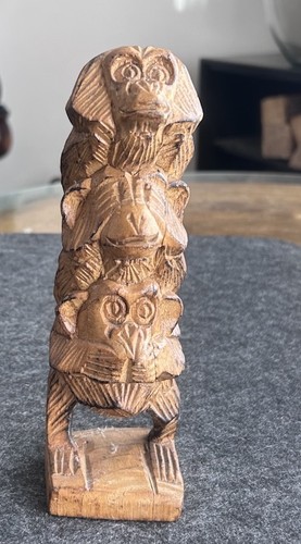 Vintage wooden three wise - vintage,