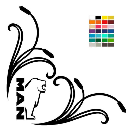 Man window vinyl sticker - man, x2