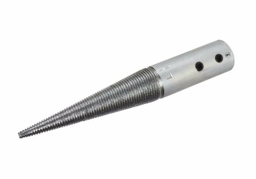 Long tapered spindle hole - 1/2",