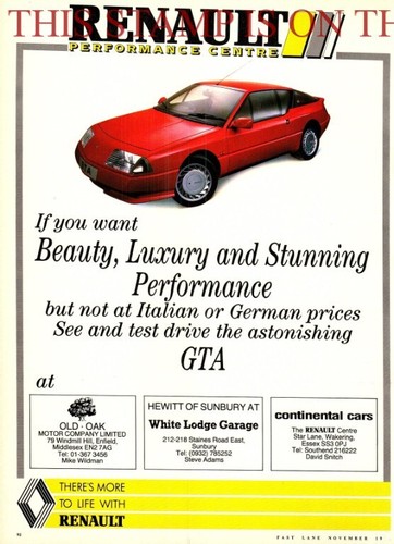 Renault alpine gta - renault,