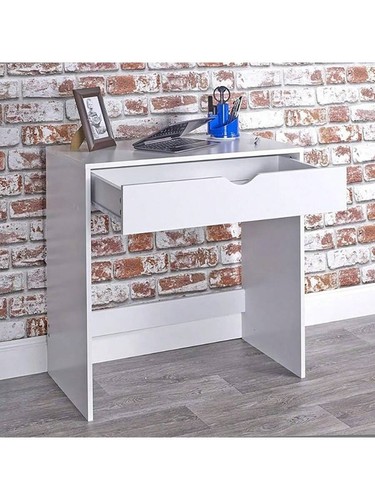 White wooden dressing table - white,