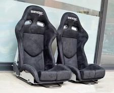 1pc BRIDE suede racing seat Black Fiberglass stradia