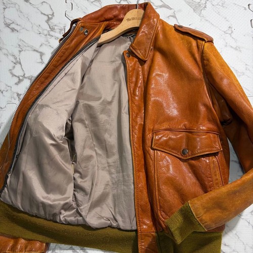 Schott leather flight jacket - leather,