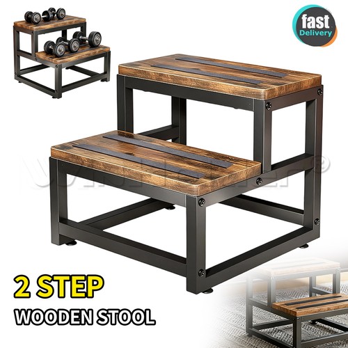 Step stool bamboo sturdy - 2-step,