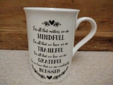 MAXWELL & WILLIAMS Bone China Cashmere MUG ‘HARE Design, MINDFULL, THANKFUL... 