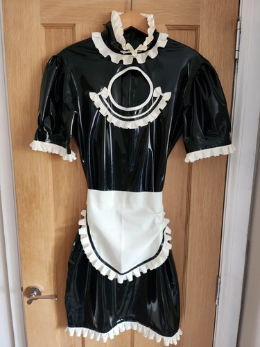 New latex rubber maid dress - new,