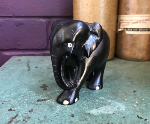 Antique hand carved ebony - carved,