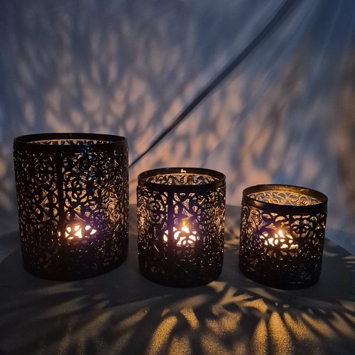 Stunning metal black - stunning, tealight